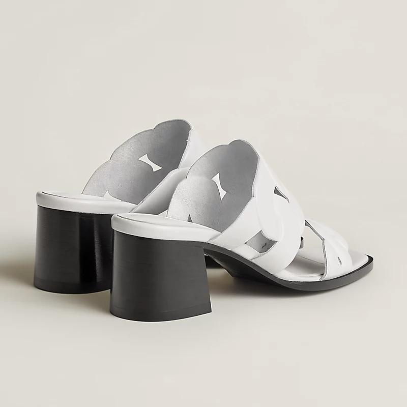 Giày Hermes Gaby 60 Sandal Nữ Trắng